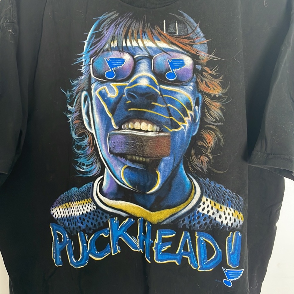 Vintage Liquid Blue Puckhead St. Louis Blues Tshirt. Xl View 2